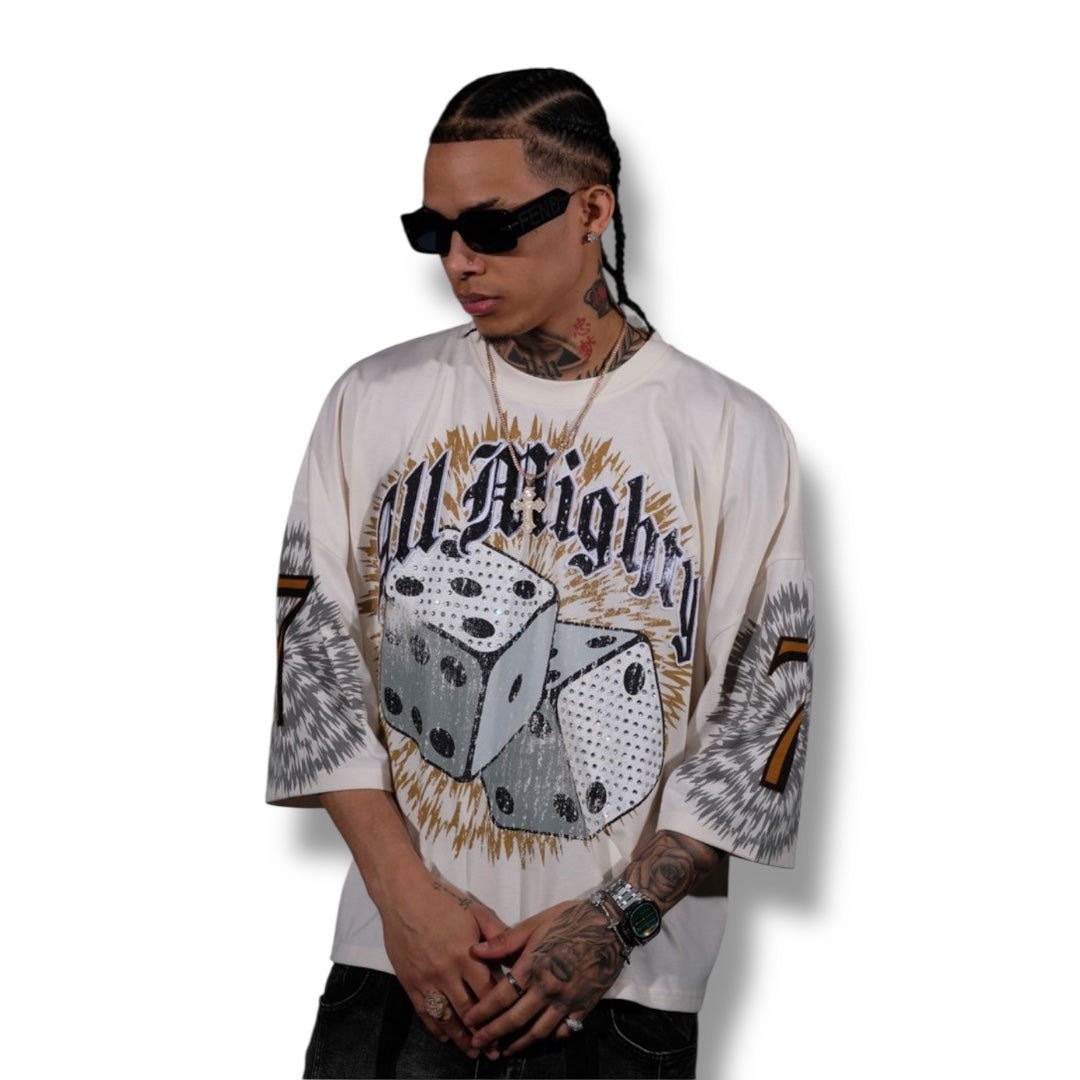 Genuine cropped cream all mighty tshirt – DripSeason