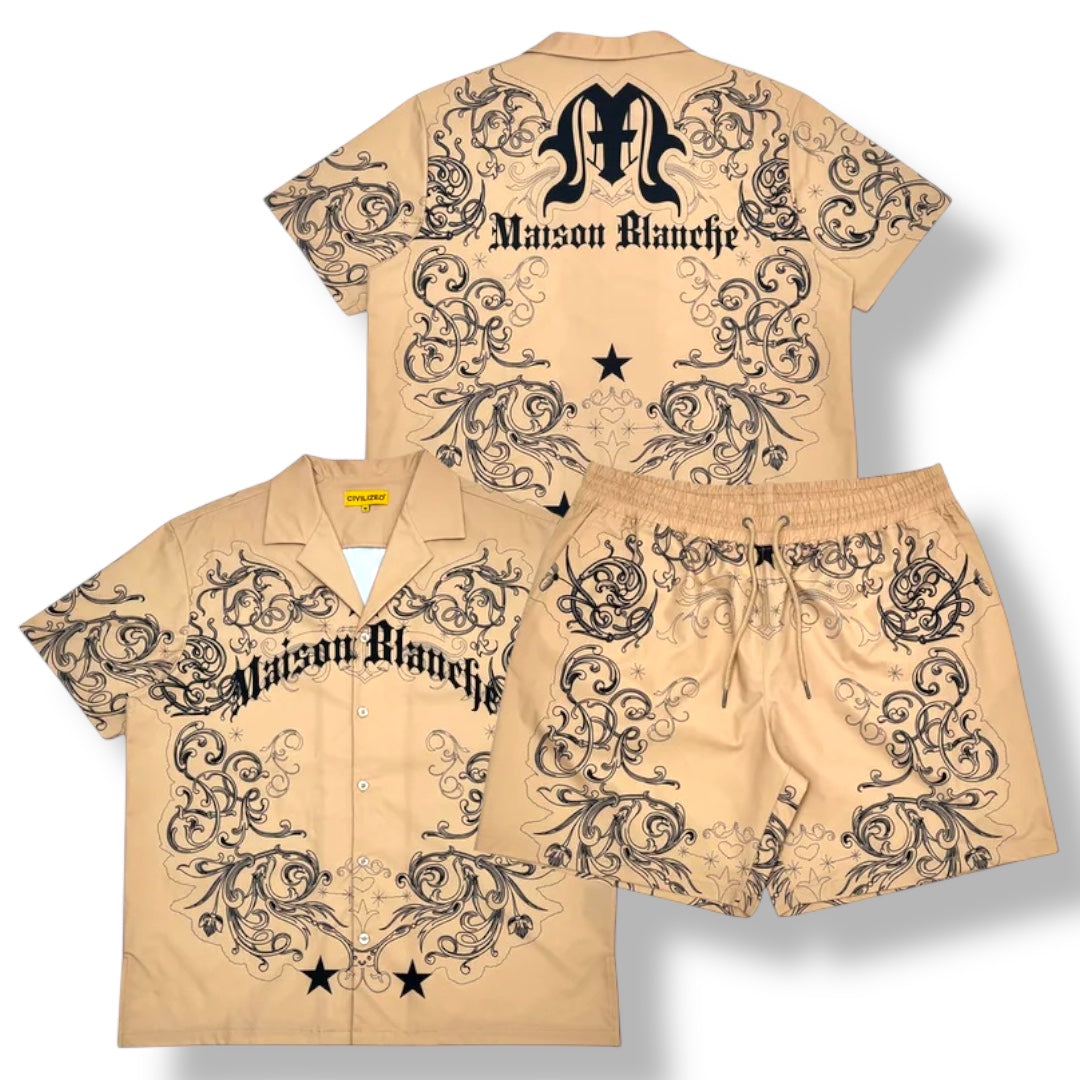 CIVILIZED MAISON BLANCHE SHORT SET (TAN)