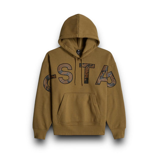 G-Star Embro Print Hoodie Tan