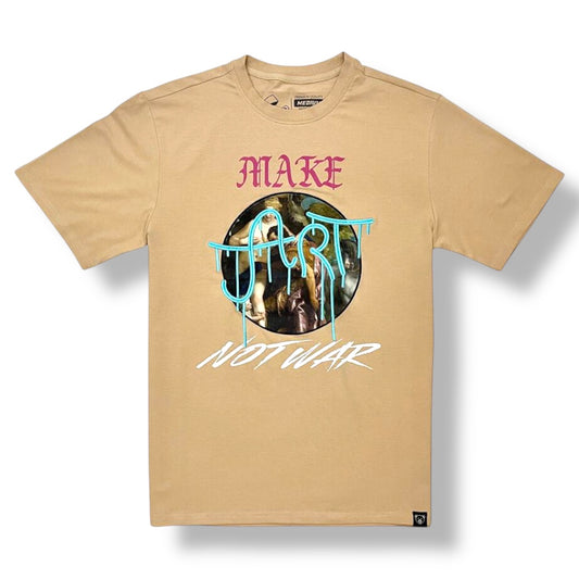 MAKE ART NOT WAR TEE (KHAKI)