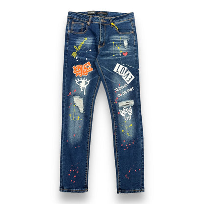 M Society Jeans Love Splat Yellow