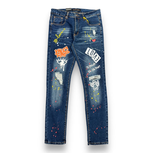 M Society Jeans Love Splat Yellow