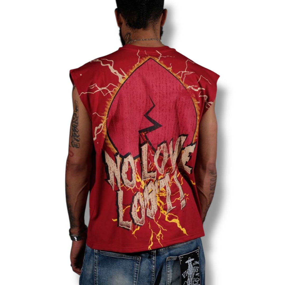 Genuine red no love lost sleeveless shirt