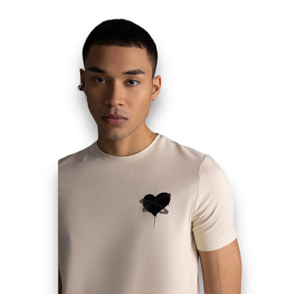 Roberto Vino Milano Heart T-Shirt Tan