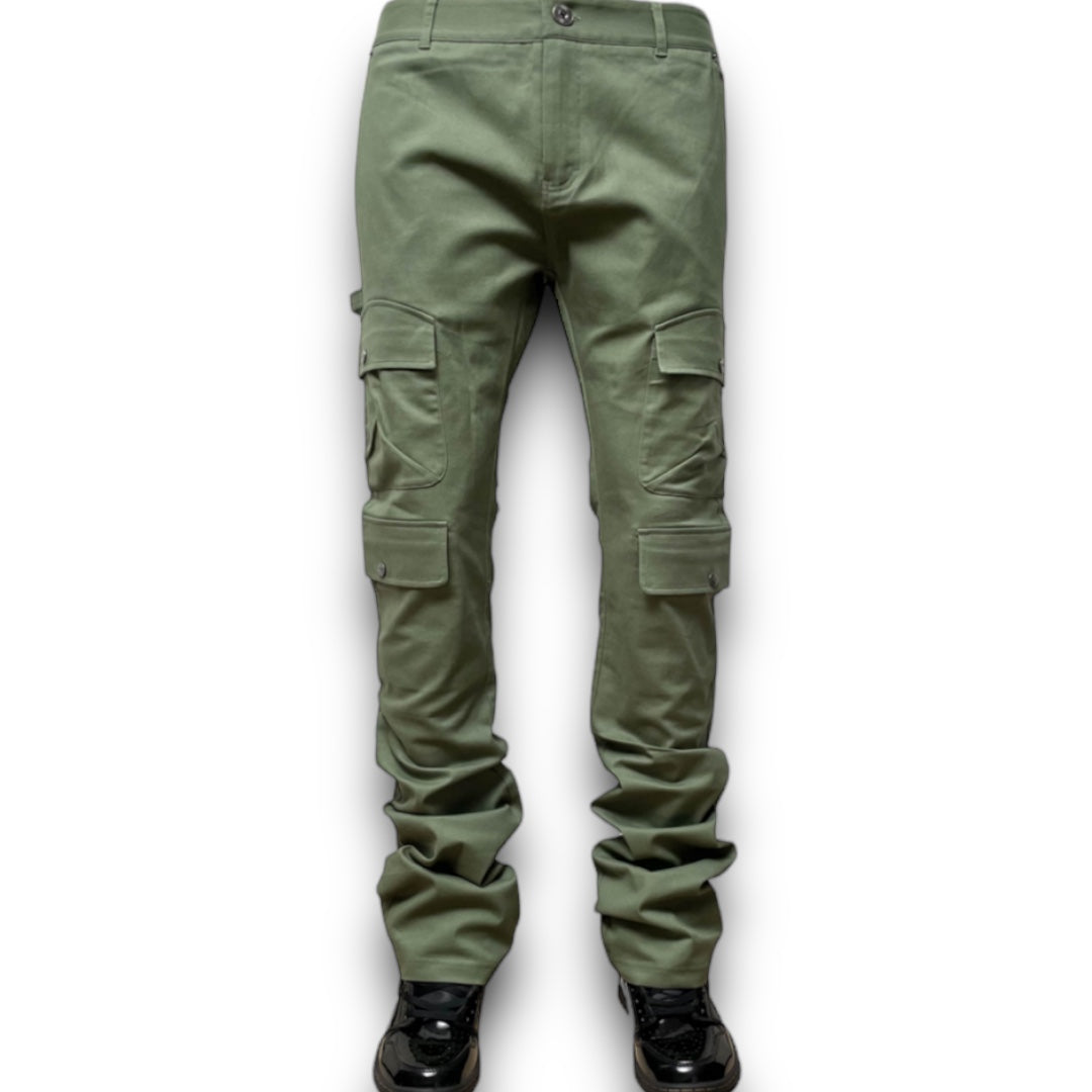 Genuine Stacked Pants Olive Green