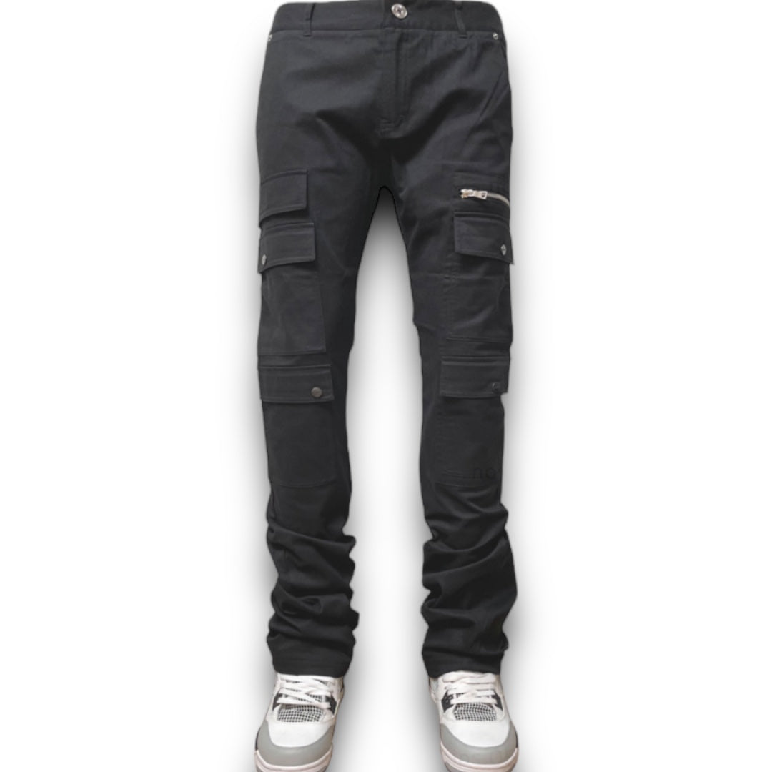 Genuine Stacked Pants Black w/ Zipper