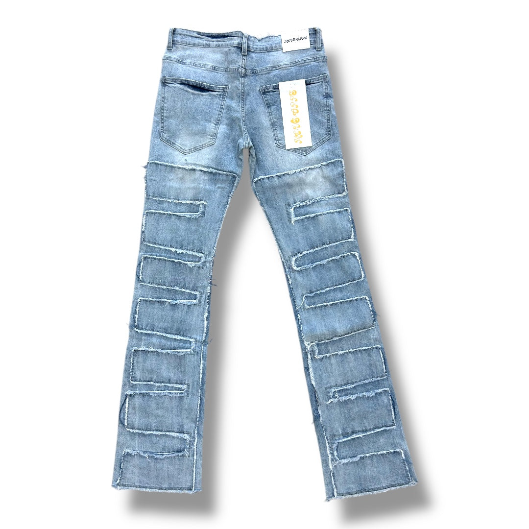 Me Vs Opps Light Blue Washed Denim