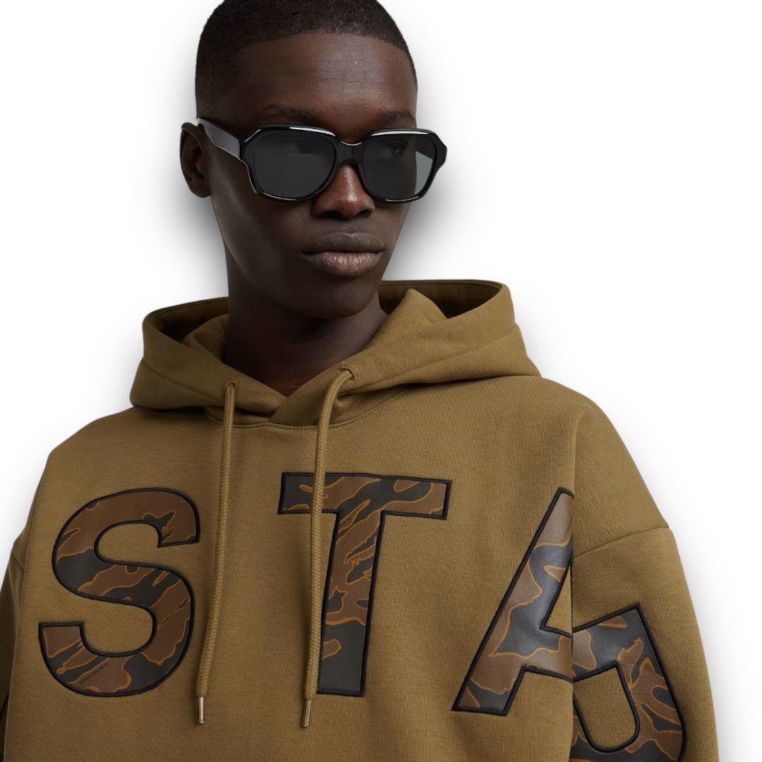 G-Star Embro Print Hoodie Tan