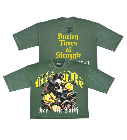 Stray KEEP THE FAITH Crop Tee
