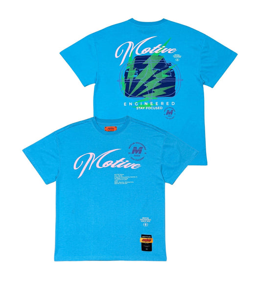 Motive Stay Focused T Shirt Blue