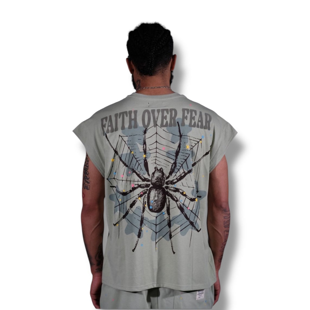 Genuine sage faith & fear sleeveless shirt set