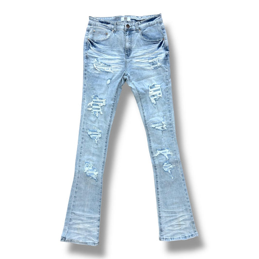 FerrariMassari Stacked Hustler Light Washed Blue