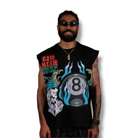 Genuine black aim high sleeveless shirt