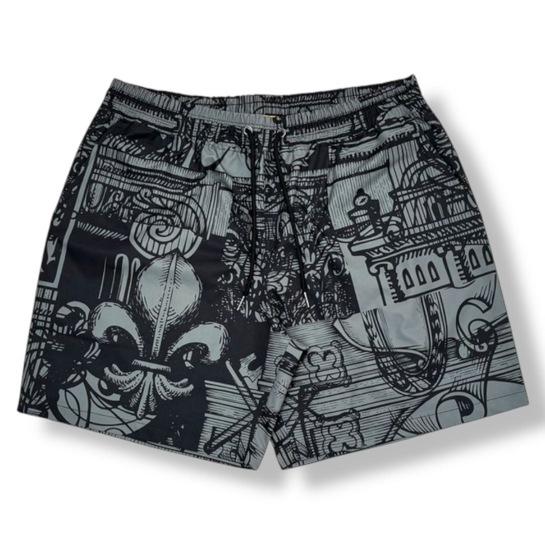 CIVILIZED MAISON BLANCHE SHORT SET (GREY & BLACK)