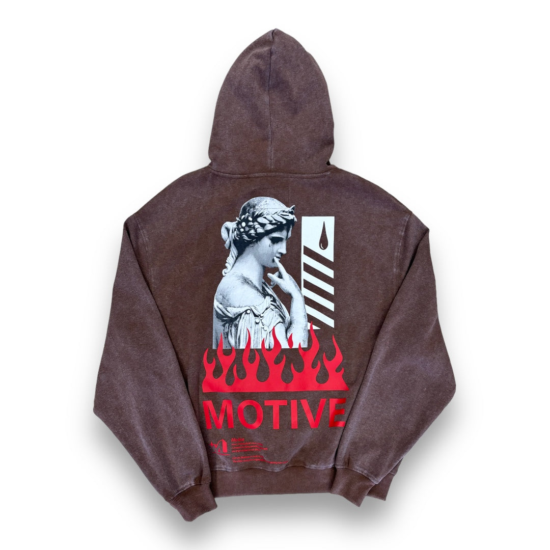 Motive Hoodie Brown