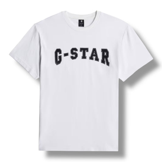 G-Star Felt Logo Jersey White