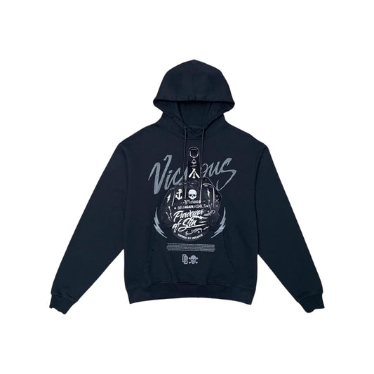 Vicious Graphic Hoodie Middle Finger