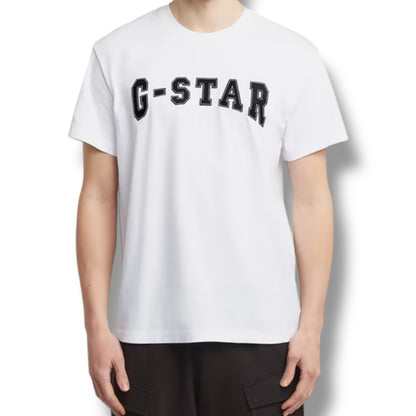 G-Star Felt Logo Jersey White