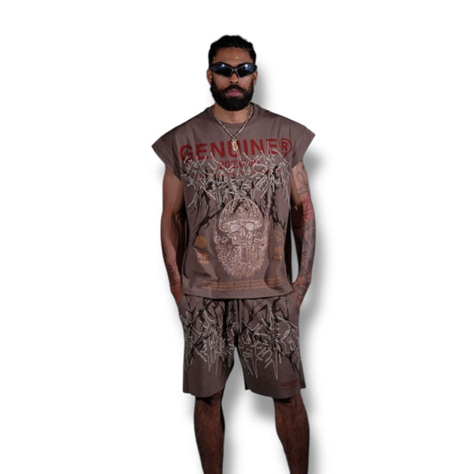 Genuine good vibes sleeveless short set