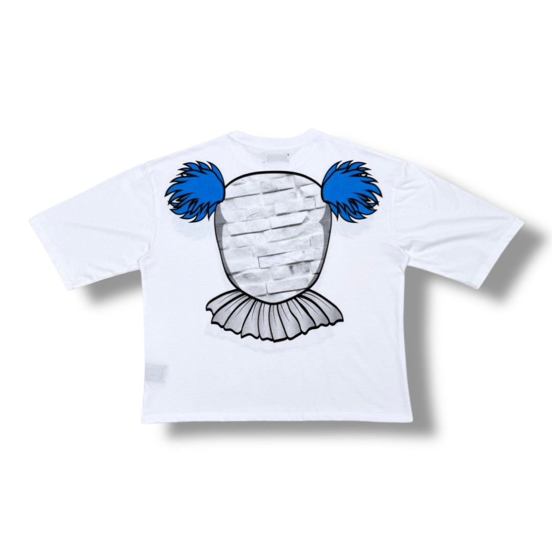 Genuine cropped blue clown tshirt