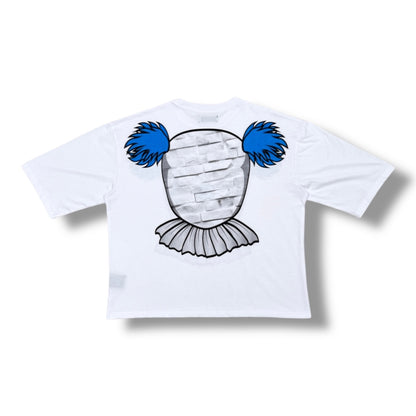 Genuine cropped blue clown tshirt