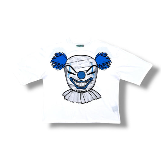 Genuine cropped blue clown tshirt