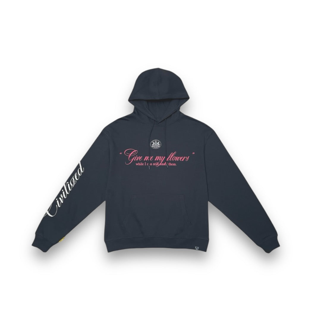 Civilized My Flowers Hoodie Black