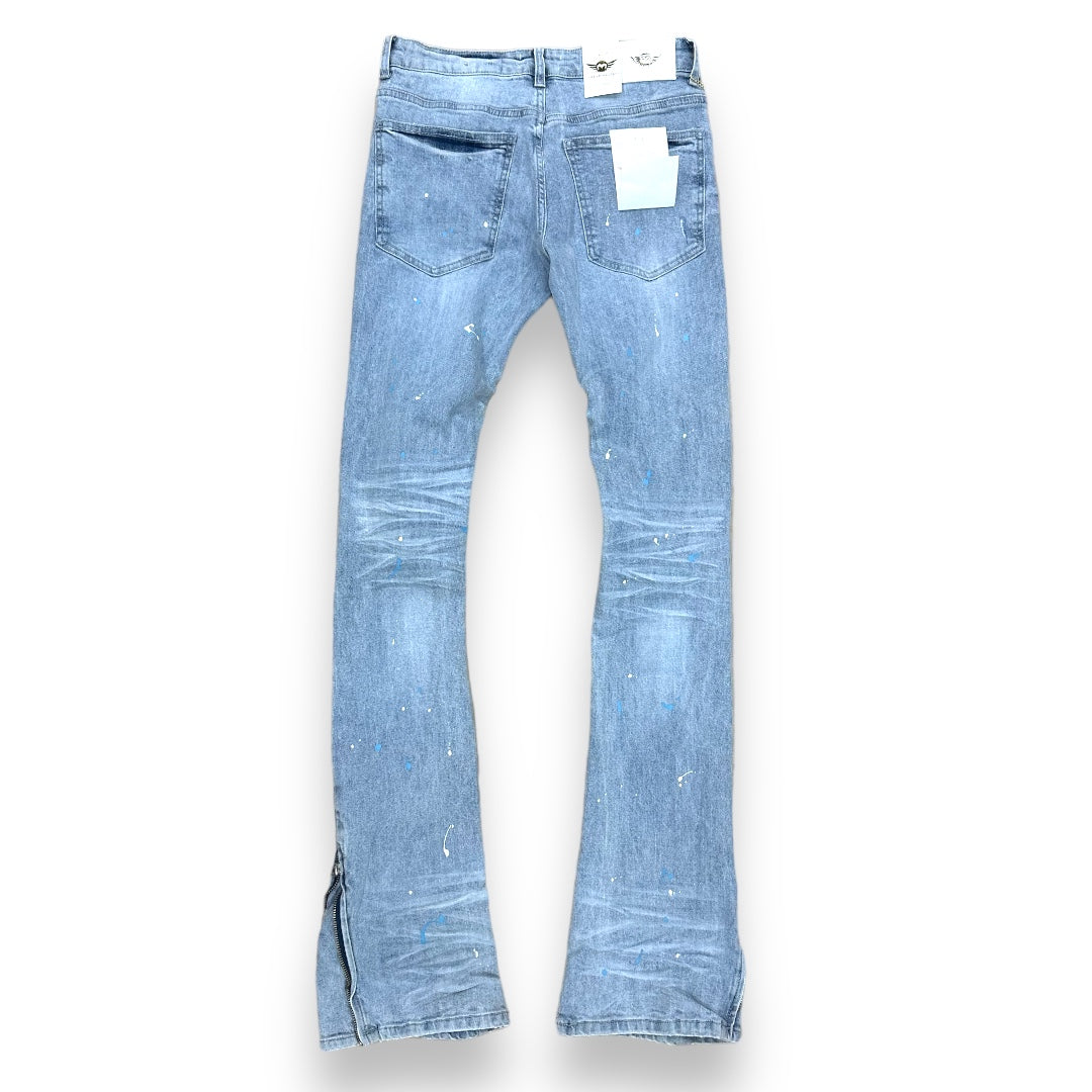 FerrariMassari Diamonds Stacked Baby blue Stacked Jeans