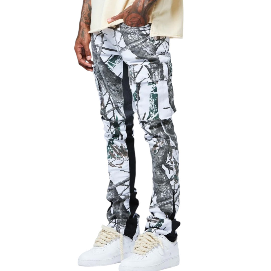 Supply White Camo Stacked Jeans