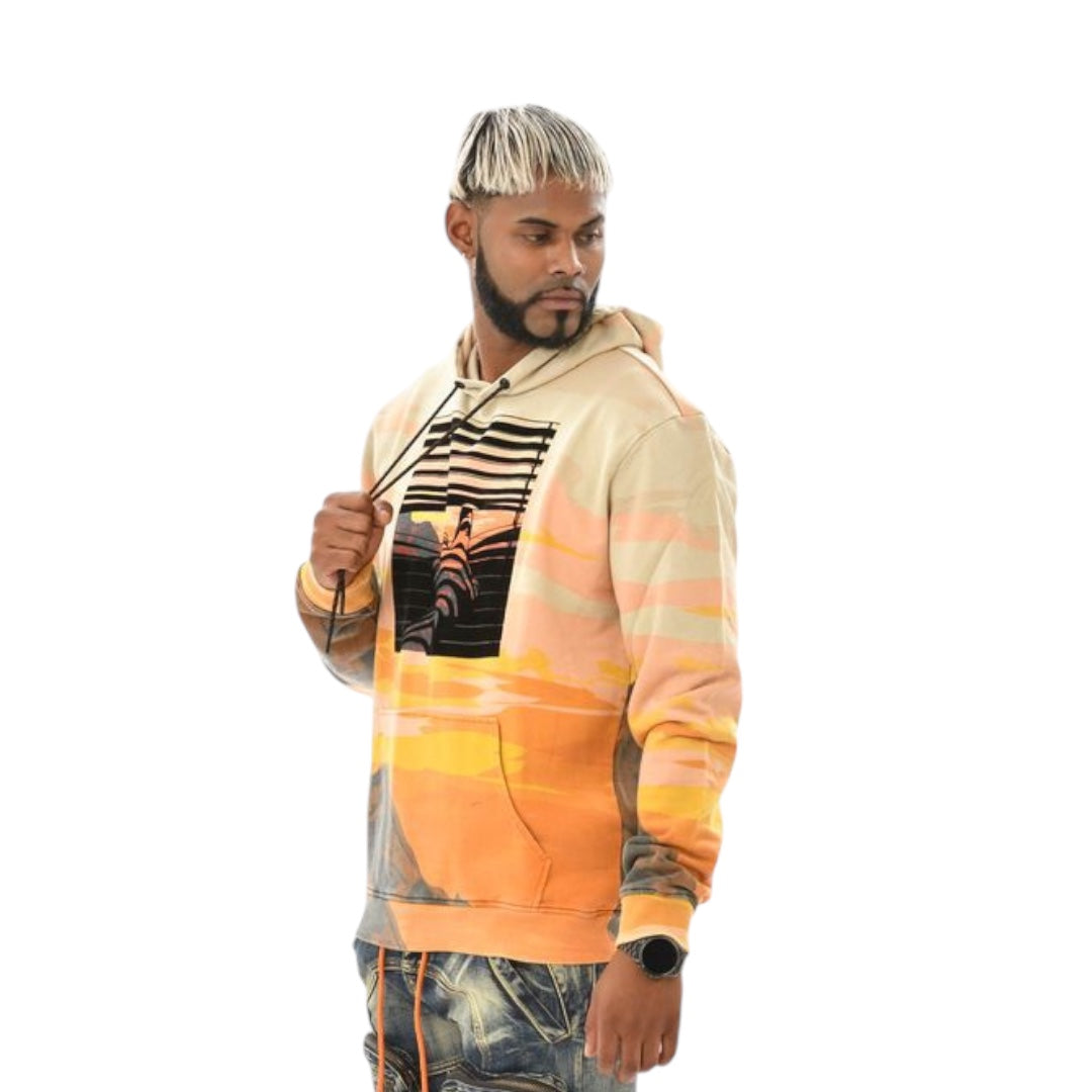 Vicious Graphic Hoodie Sunset Tie-Dye