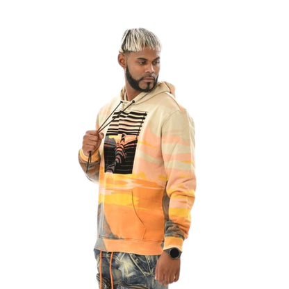 Vicious Graphic Hoodie Sunset Tie-Dye