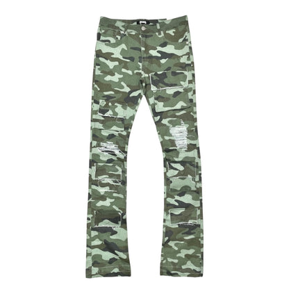 Vicious Stacked Rip and Repair Jeans ‘Army’