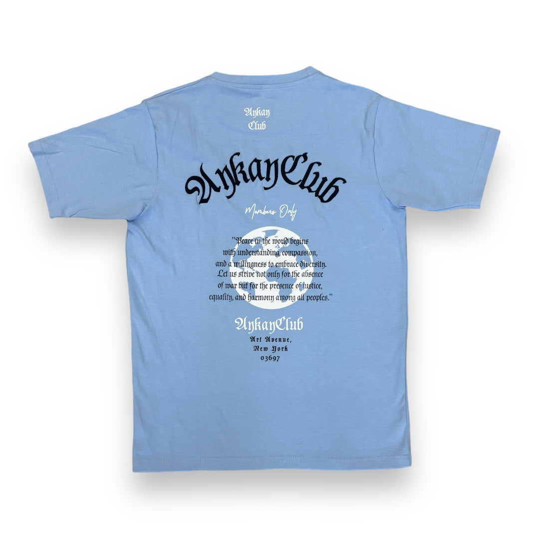 AYKAYCLUB Peace Worldwide Lt Blue Tee