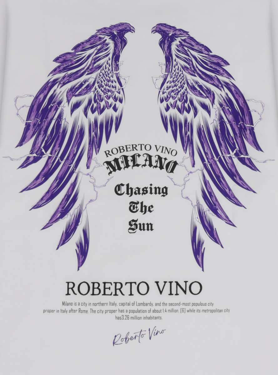 Roberto Vino Milano Chasing The Sun White Tee