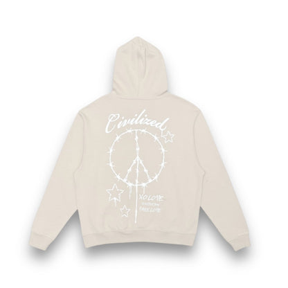 Civilized No Love Stacked Hoodie Set Tan