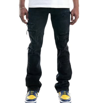 KDNK Black Stacked Jeans