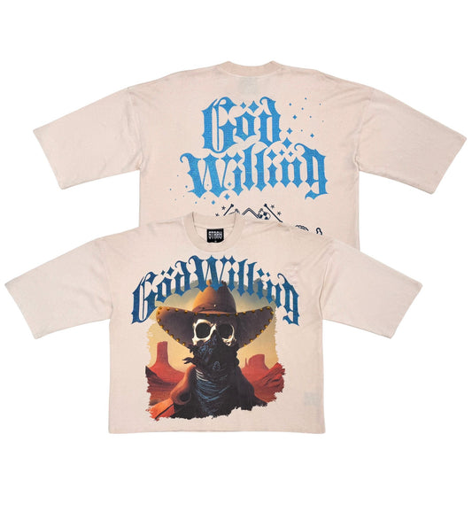 Stray GOD WILLING Crop Tee