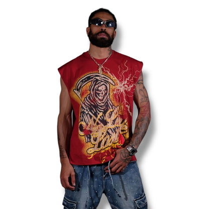 Genuine red no love lost sleeveless shirt
