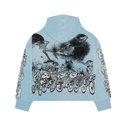 Me vs Opps Hooping Skulls Zip-up Hoodie