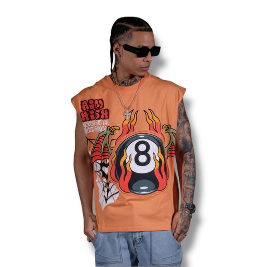 Genuine orange aim high sleeveless shirt