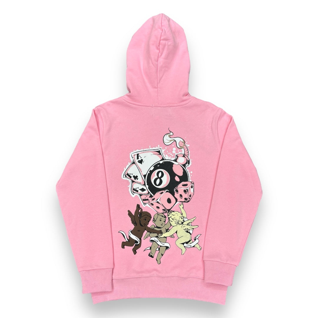 Denimicity Pink Eight Ball & Games Hoodie