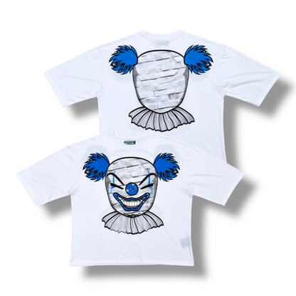 Genuine cropped blue clown tshirt