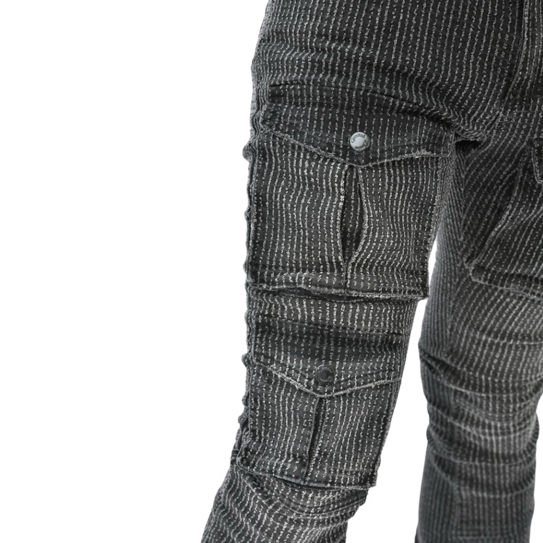 Vicious Stacked Onyx Cargo Pants