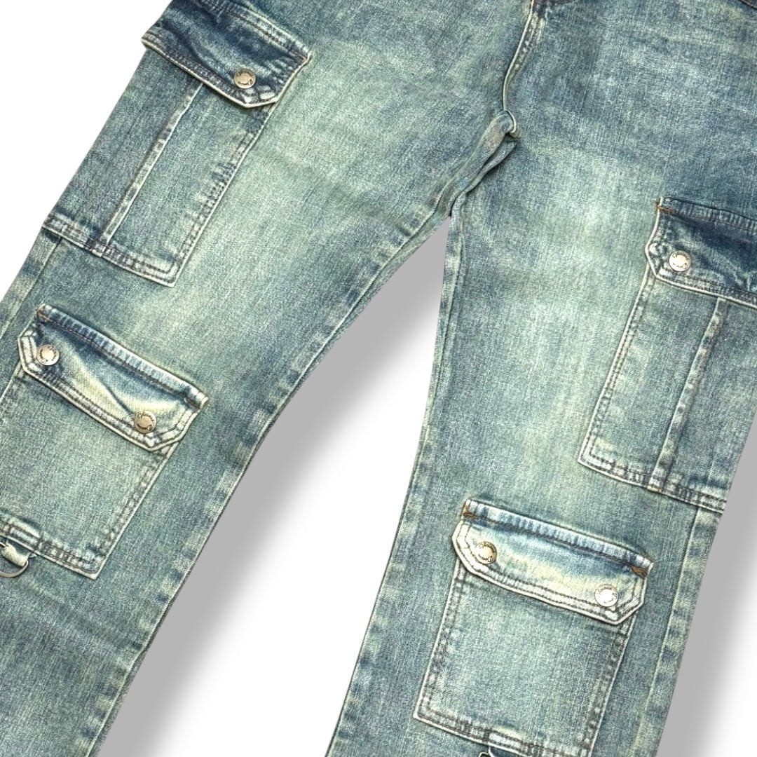 Vicious Denim Baggy Jeans – Dirty Wash With Wax Coat