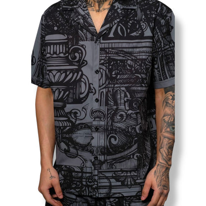 CIVILIZED MAISON BLANCHE SHORT SET (GREY & BLACK)