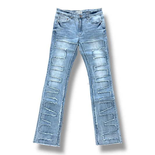 Me Vs Opps Light Blue Washed Denim