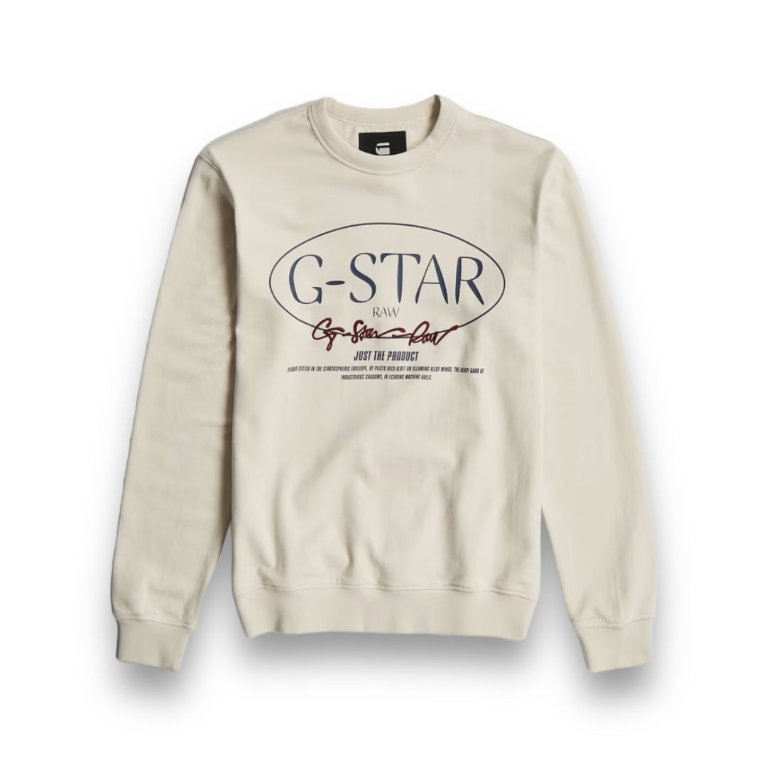 G-STAR Circle Graphic Crewneck Tan