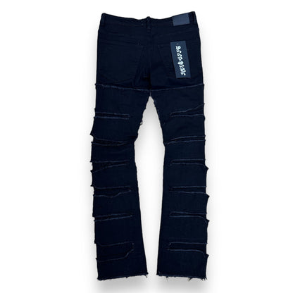 Me Vs Opps Flex On Opps black Stacked Jeans