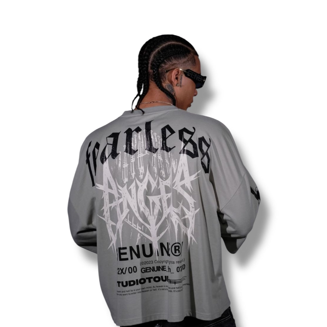 Genuine cropped fearless angels tshirt