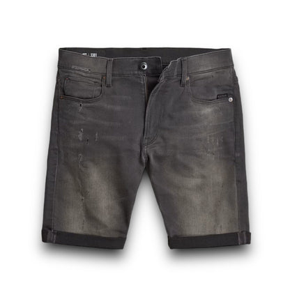 G-Star 3301 Slim Denim Shorts “Light Aged Destroy”